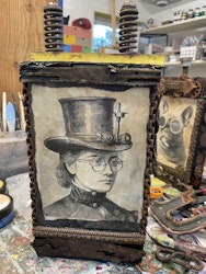 Unik Steampunk-tavla: Kvinna