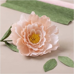 Kräppapper  Rosa Pion     Mini DIY Kit