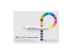 Markerblock Winsor & Newton Pigment marker A3+A4 75g 50ark