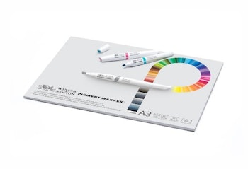 Markerblock Winsor & Newton Pigment marker A3+A4 75g 50ark