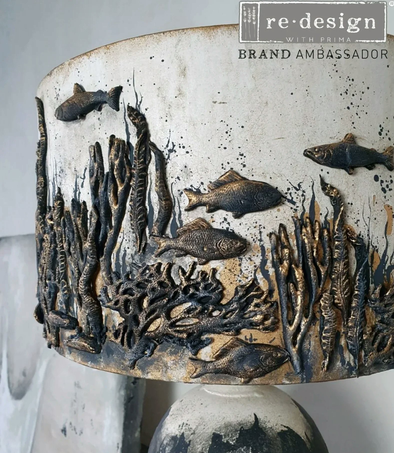 Re Design Moulds  Silikonform Coral Reef,, gjuta relief, gjutform, lera, betong, smältlim, lampskärm