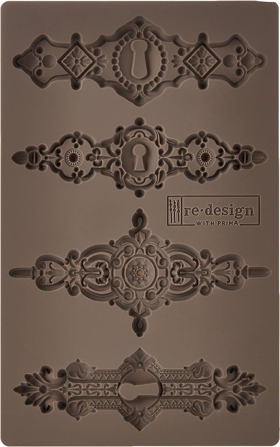 Re Design Moulds  Silikonform Tulumn Keyholes, gjuta relief, gjutform, lera, betong, smältlim