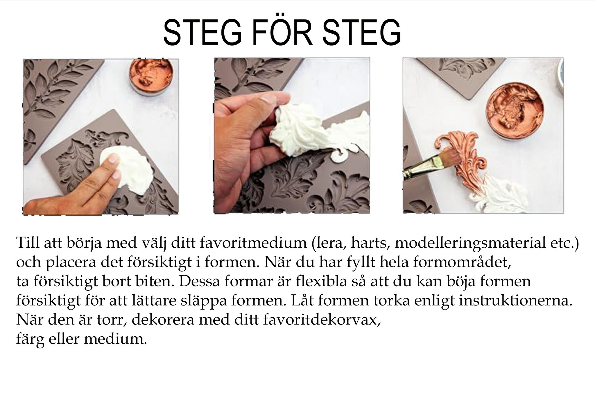 Re Design Moulds Silikonform Mariner`s Voyage, gjuta, resin, lera, betong, smältlim, steg för steg