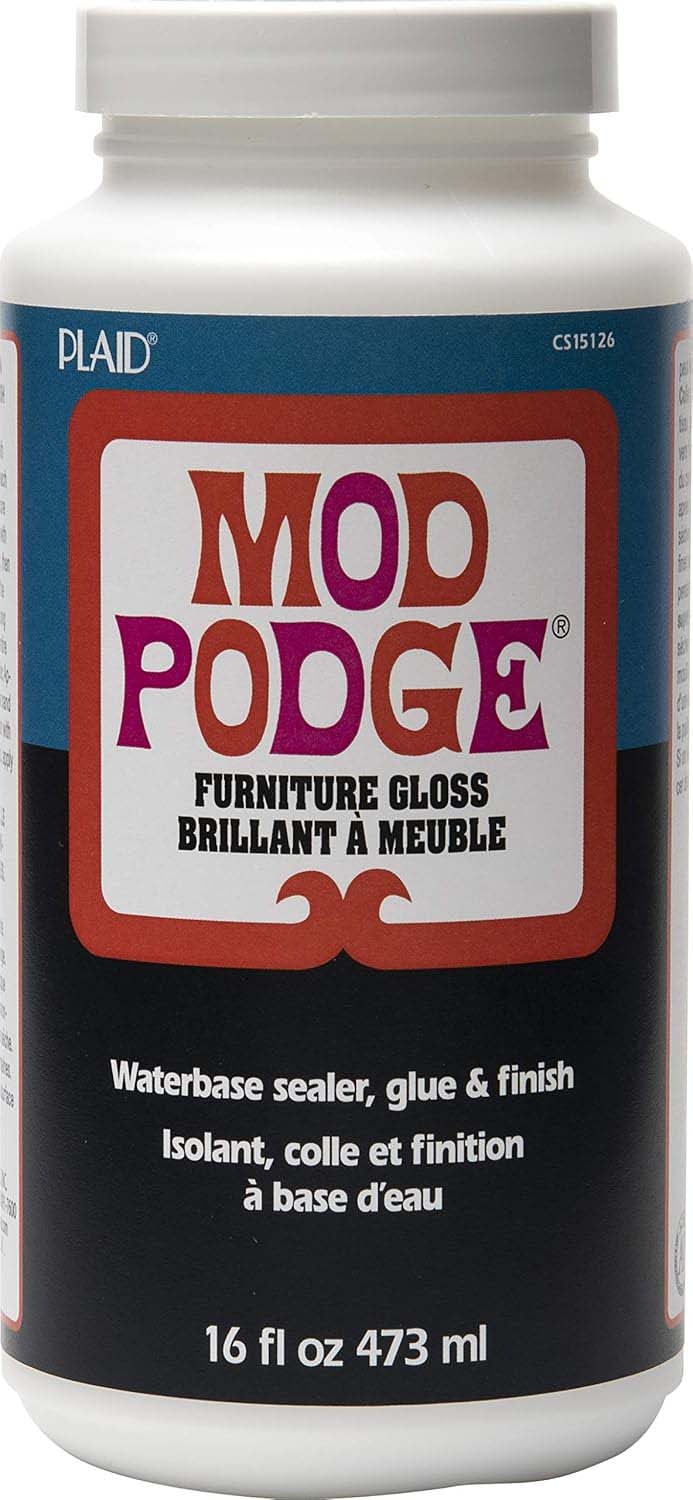 Mod Podge - Furniture Gloss - 473 ml, glansig, decoupagelim, limma bilder