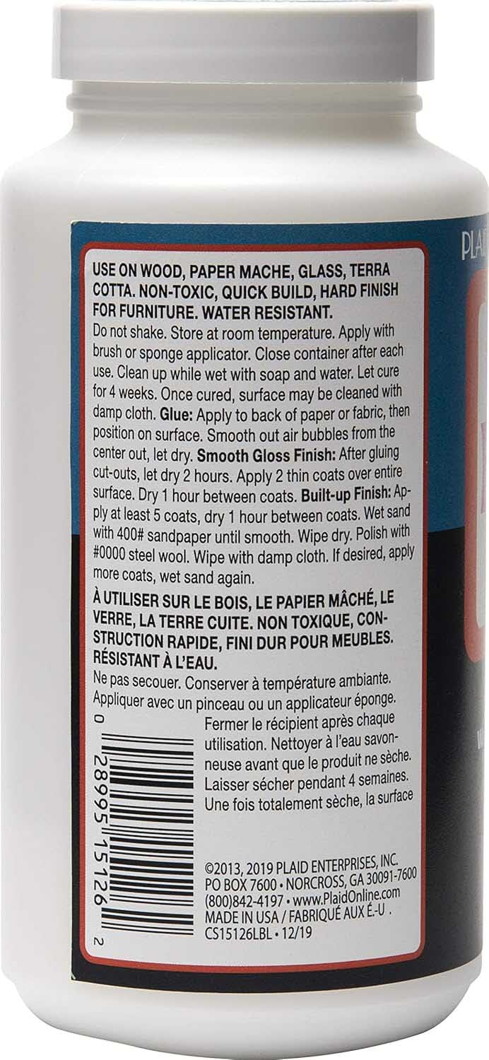 Mod Podge - Furniture Gloss - 473 ml, glansig, decoupagelim, limma bilder