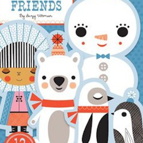 Frosty Friends: 12 st etiketter, kuvert, klistermärken mm. fr Chronicle Books