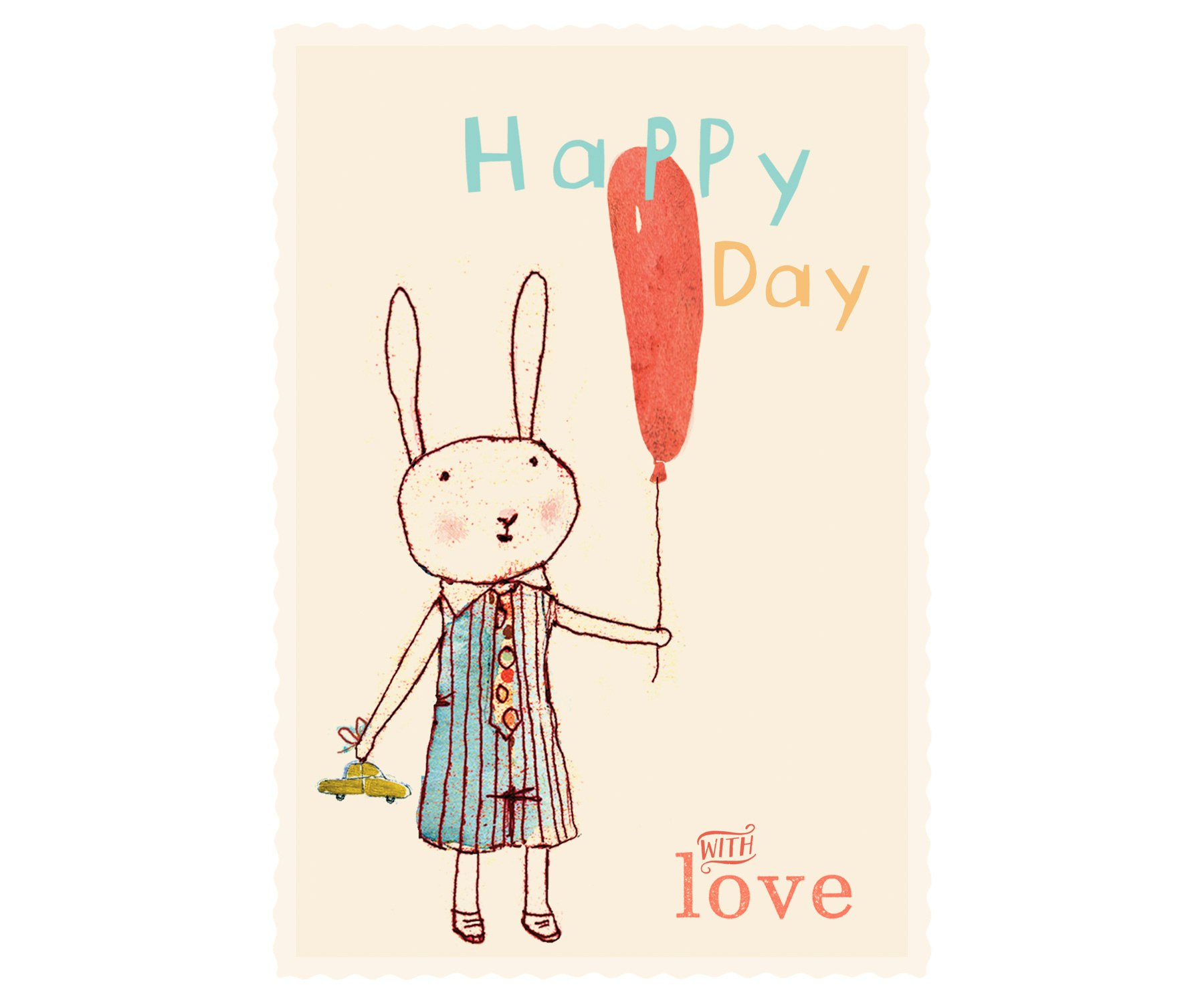 T & F Happy Day boy - kalaskort - från MAILEG