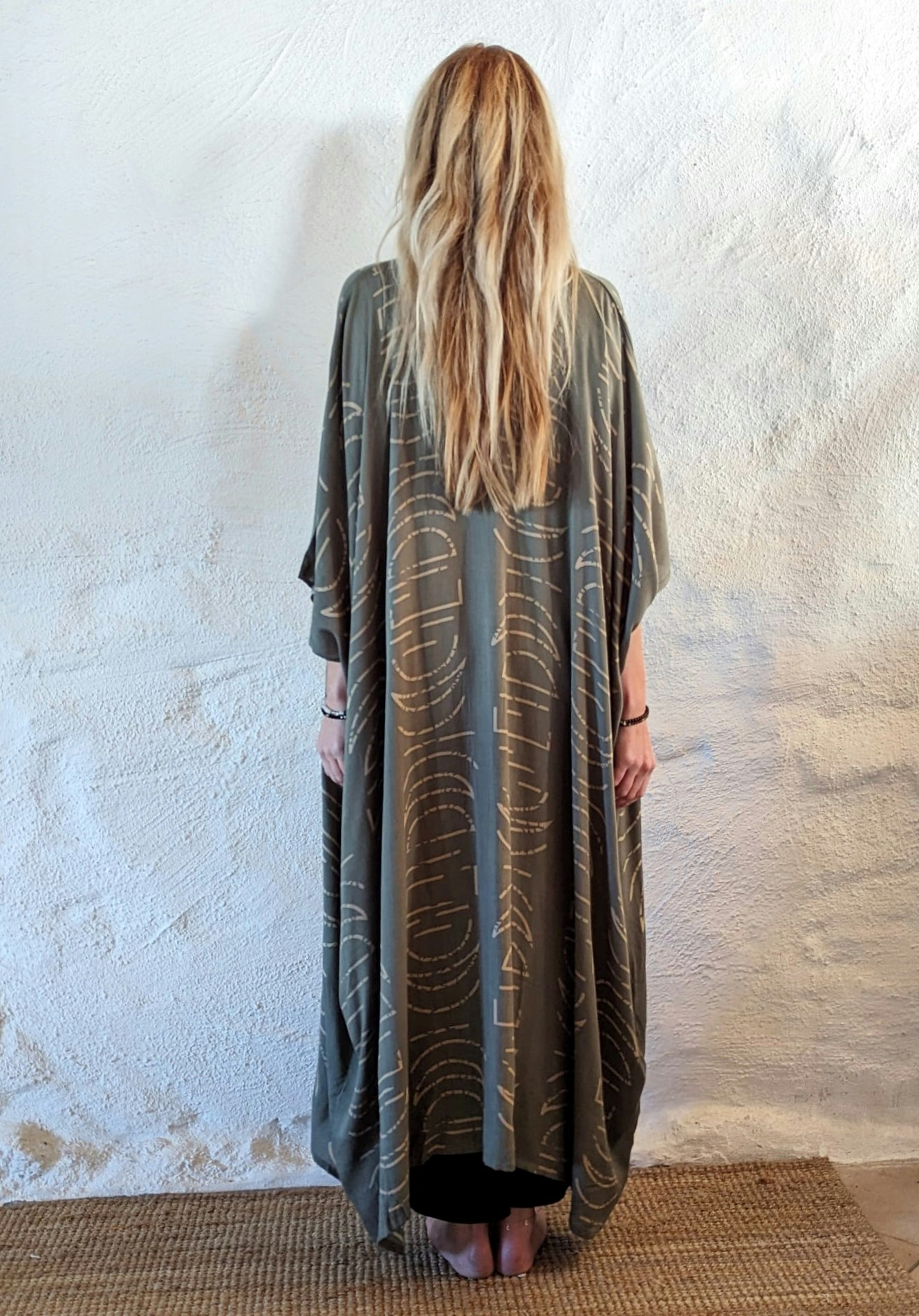 Moonphase kaftan sage