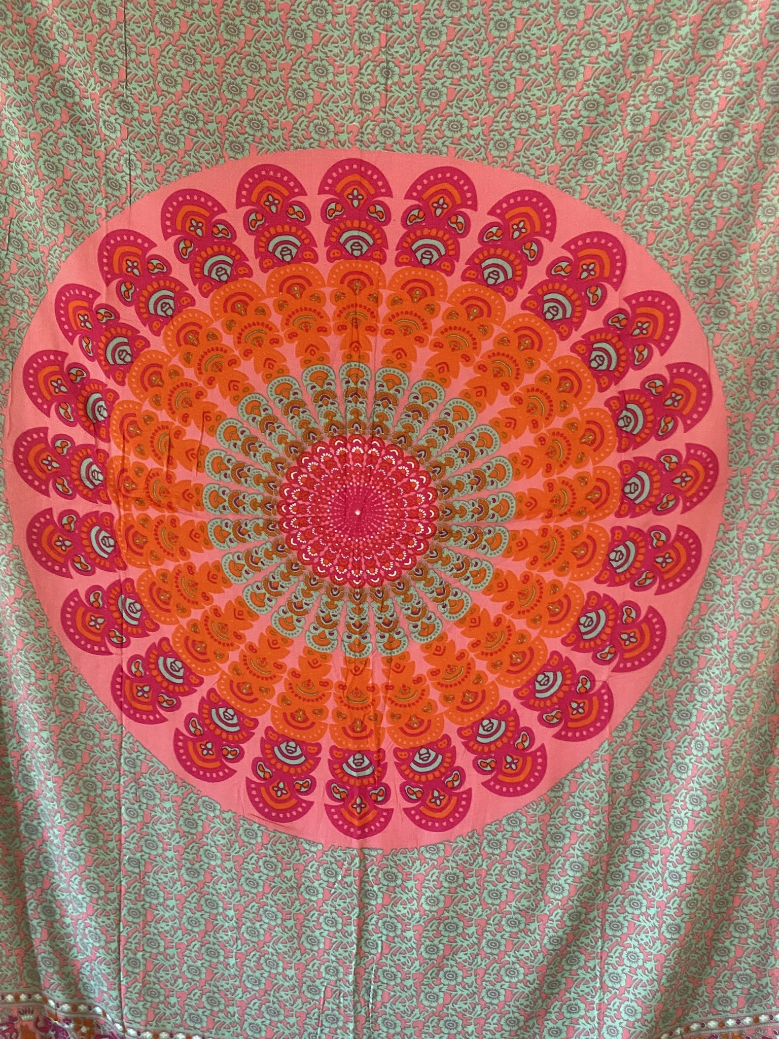 Sarong mandala rosa/orange/turkos