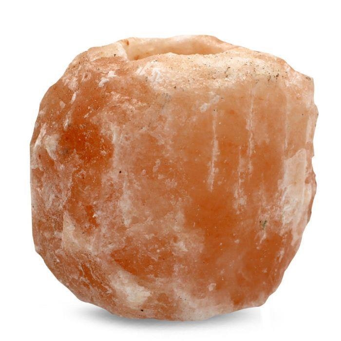 Orange ljuslykta i saltsten från Himalaya - Tika