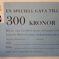 Presentkort värde 300 kronor