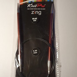 Rundsticka KnitPro Zing 5,5mm 80cm