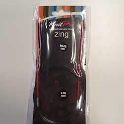 Rundsticka KnitPro Zing 2,5mm 80cm
