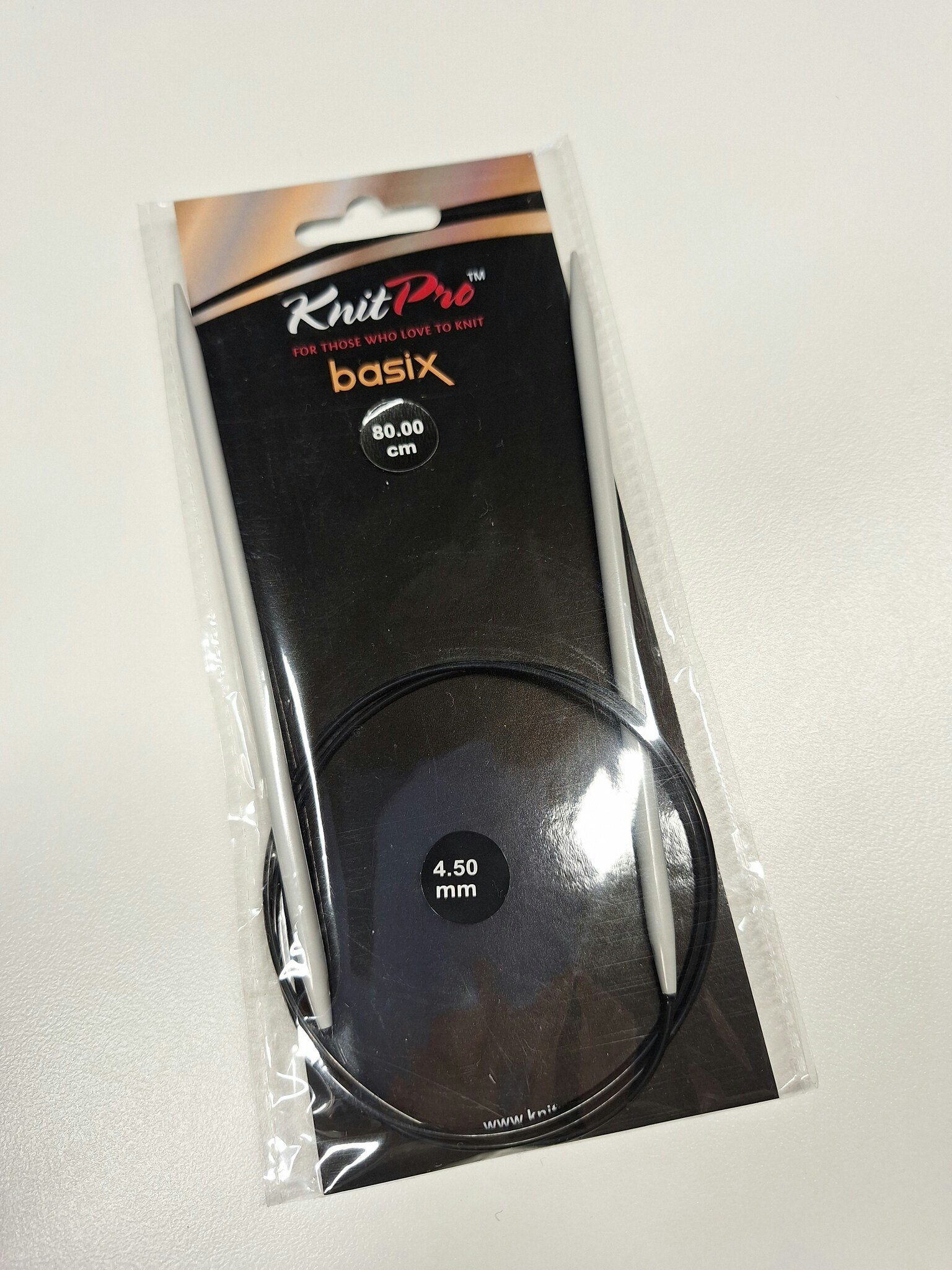 Rundsticka KnitPro Basix 4,5mm 80cm