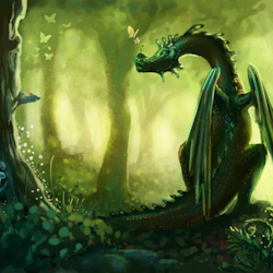 Forest dragon (postcard)