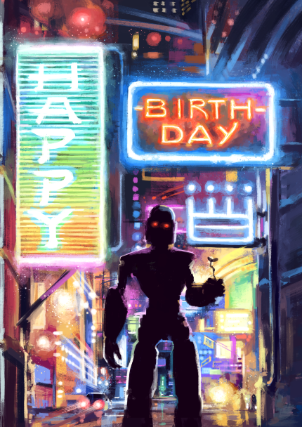Birthday Bot (gratulationskort)