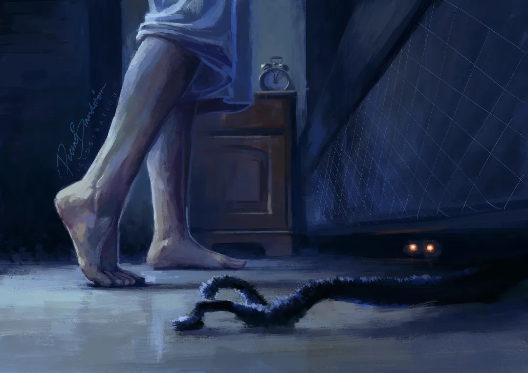 Monster under the bed (vykort)