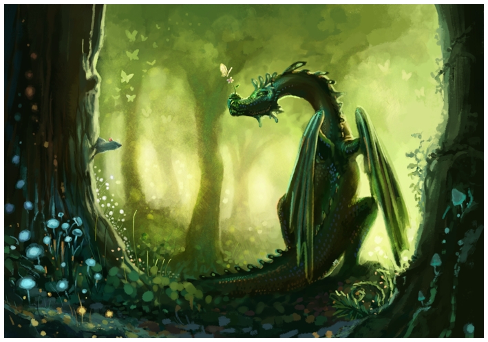 Forest dragon (art print)