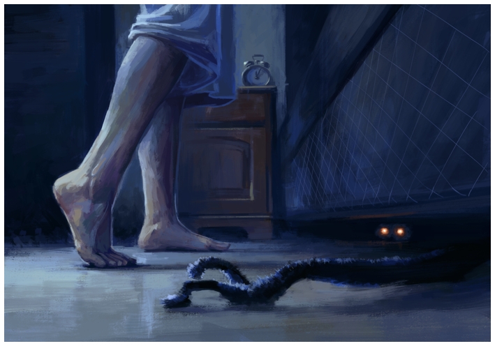 Monster under the bed (art print)
