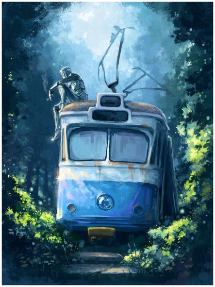 Trolley problem (art print)
