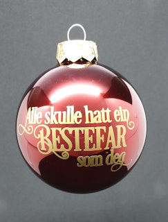 Julekule med bestefar design