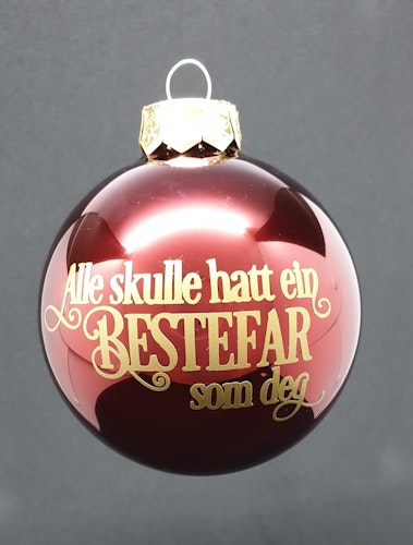 Julekule med bestefar design
