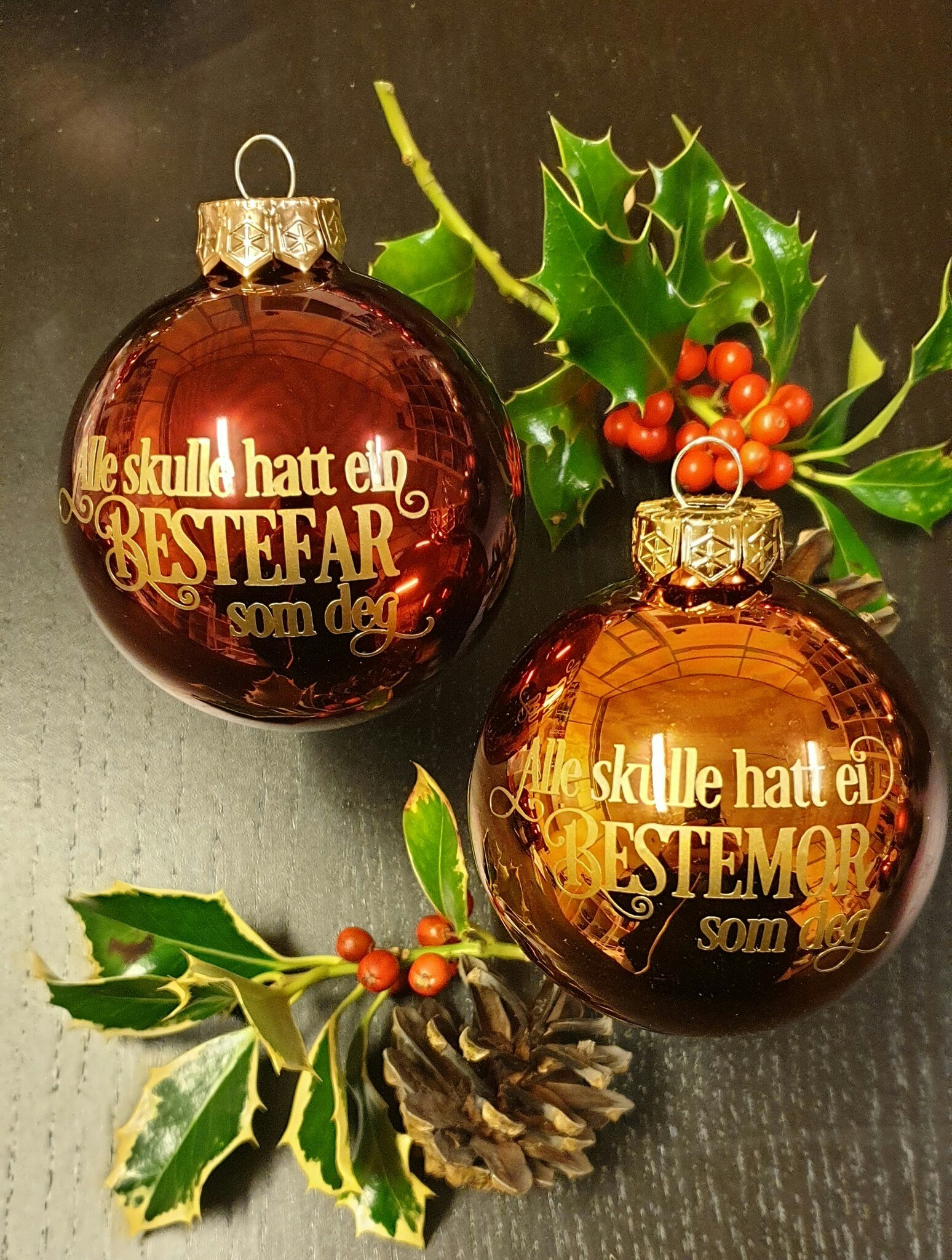 Julekule med bestefar design