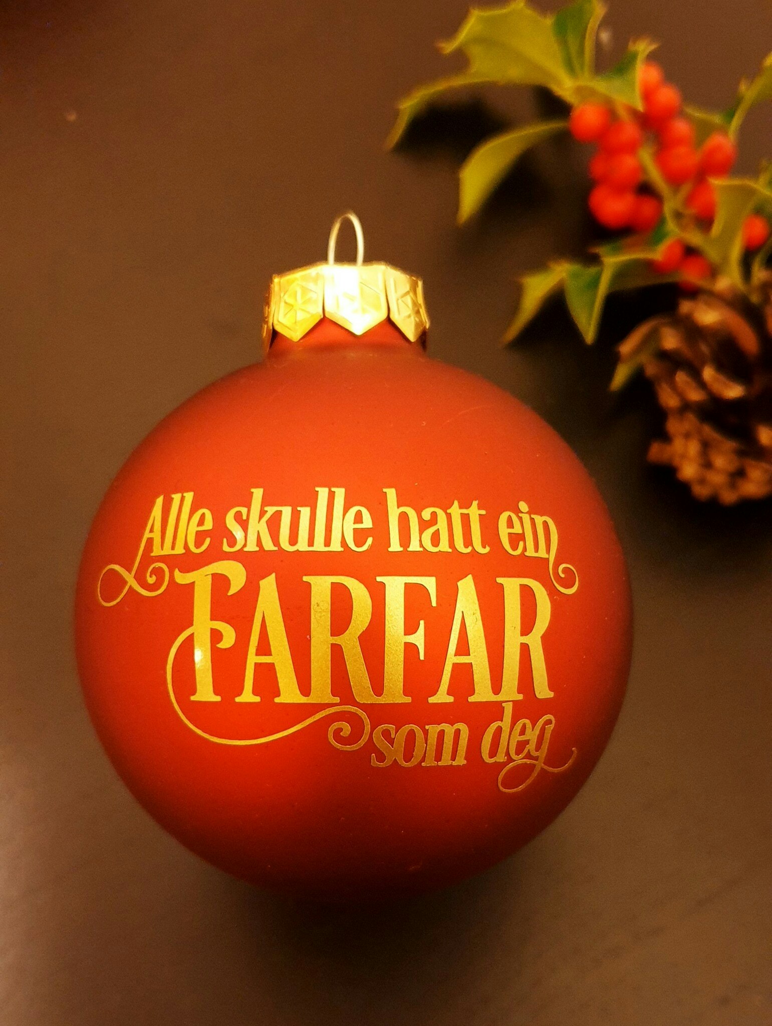 Julekule med farfar design