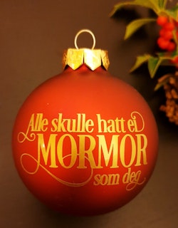 Julekule med mormor design