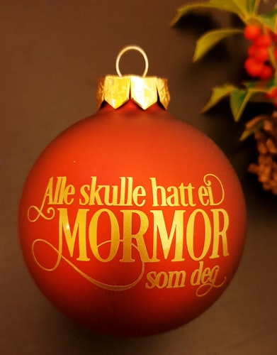 Julekule med mormor design