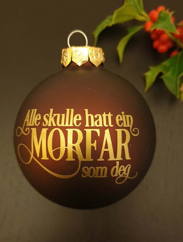 Julekule med morfar design