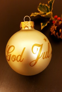Sølv julekuler med navn