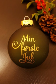 Min første jul, julekule - grønn