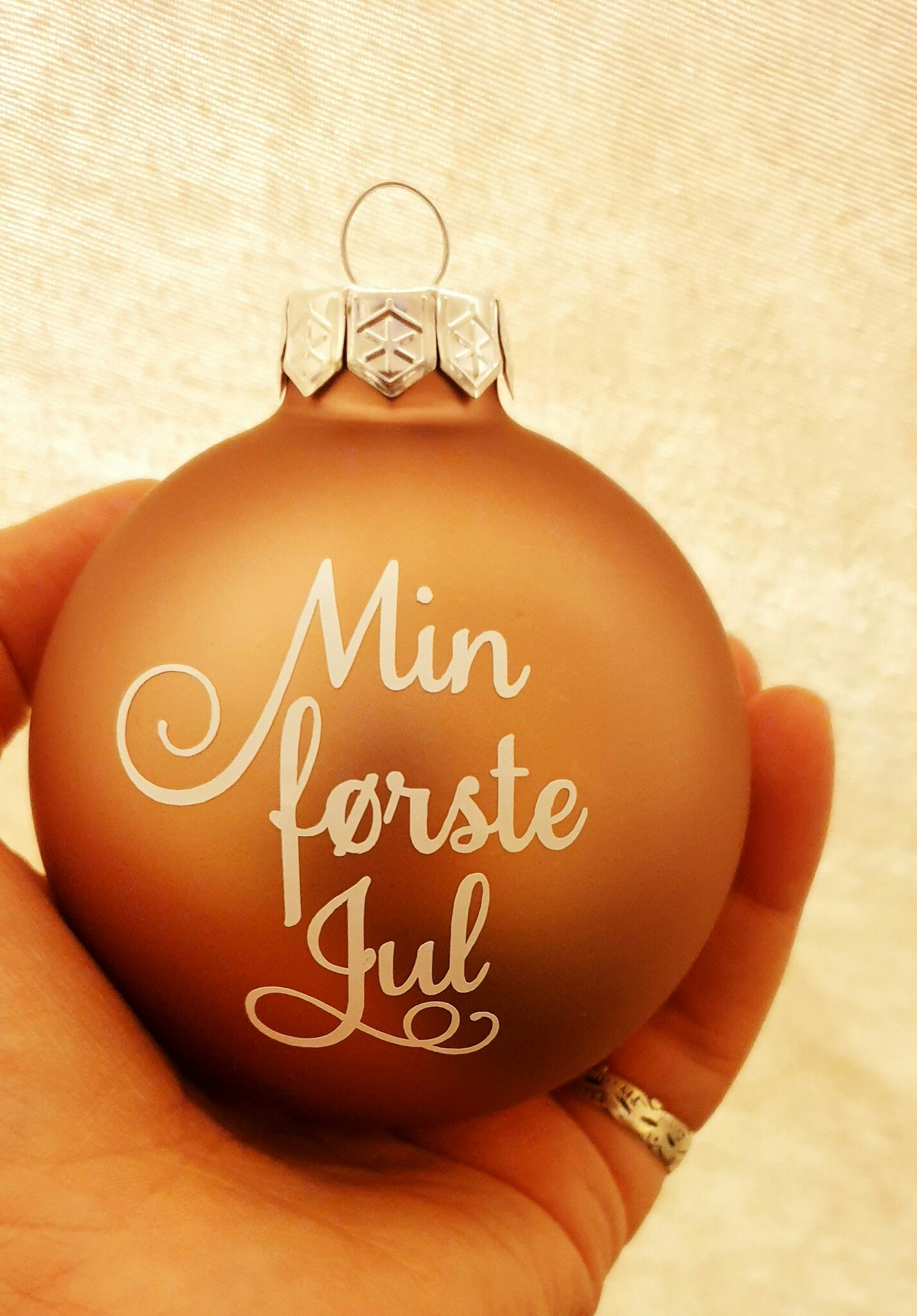 Min første jul, julekule - rosa