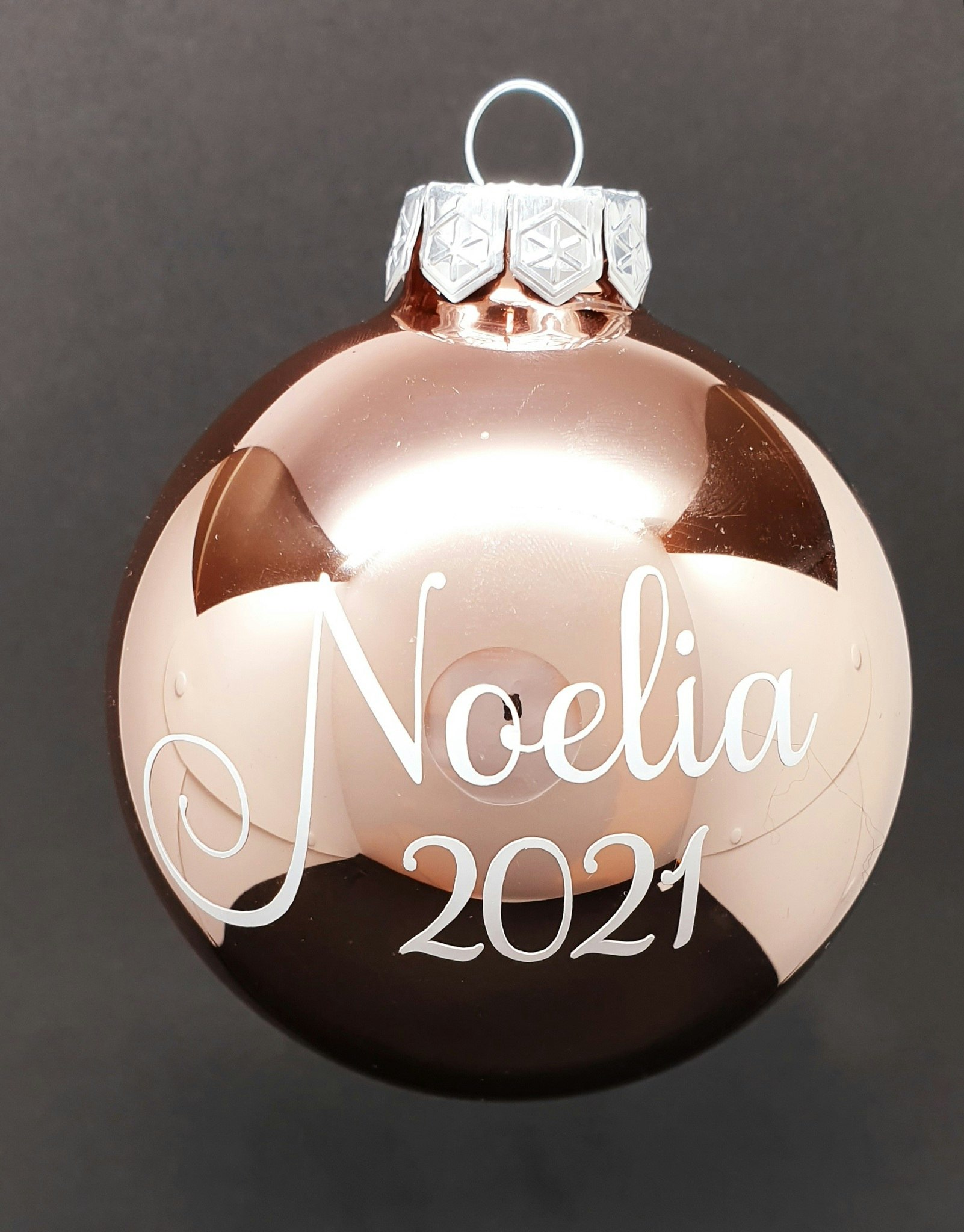 Min første jul, julekule - rosa