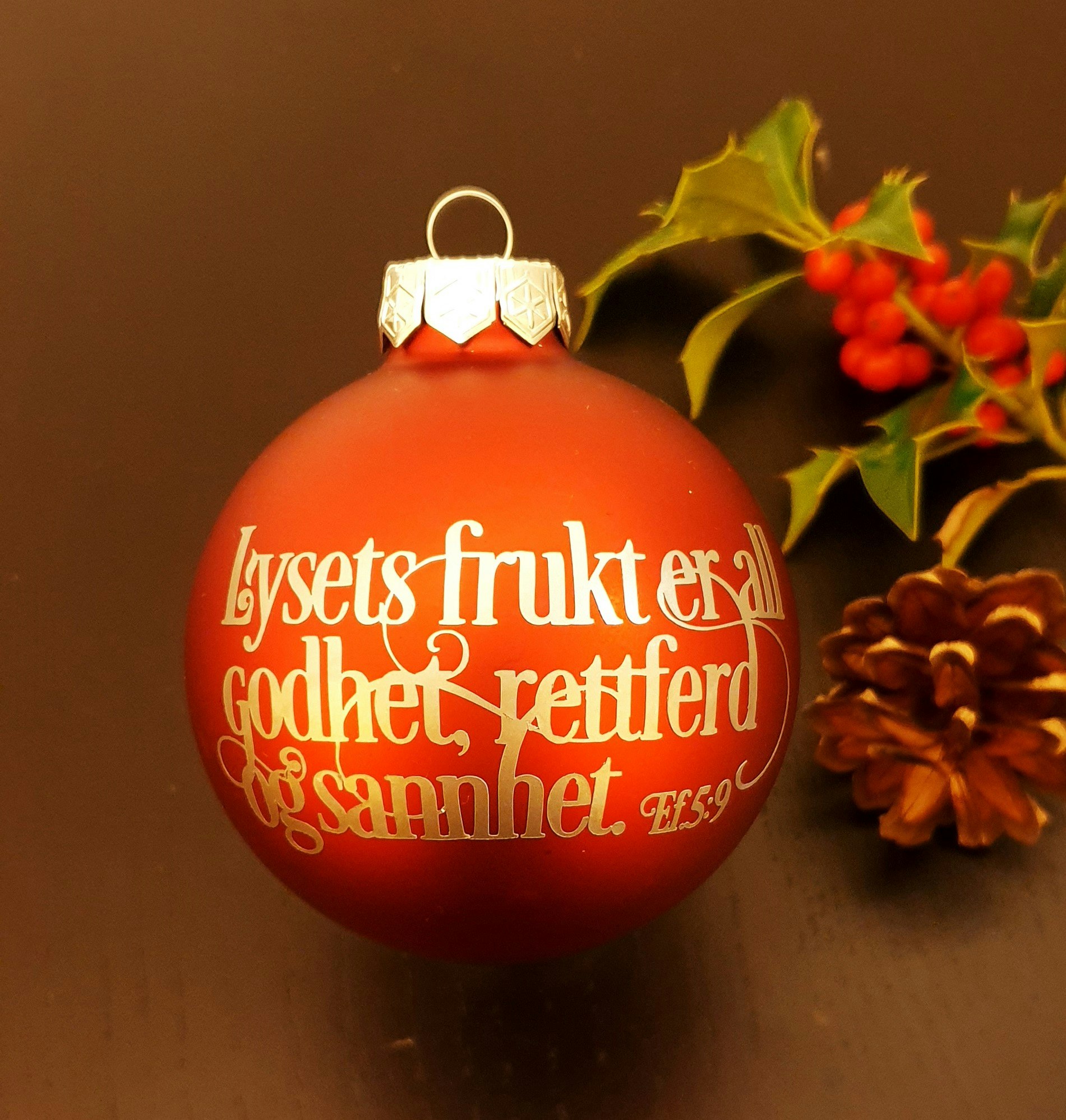 Julekule med bibelvers