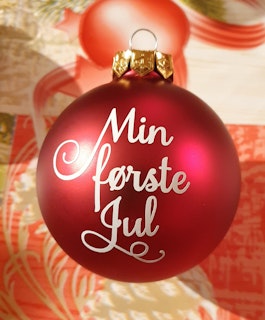 Min første jul, julekule - rød