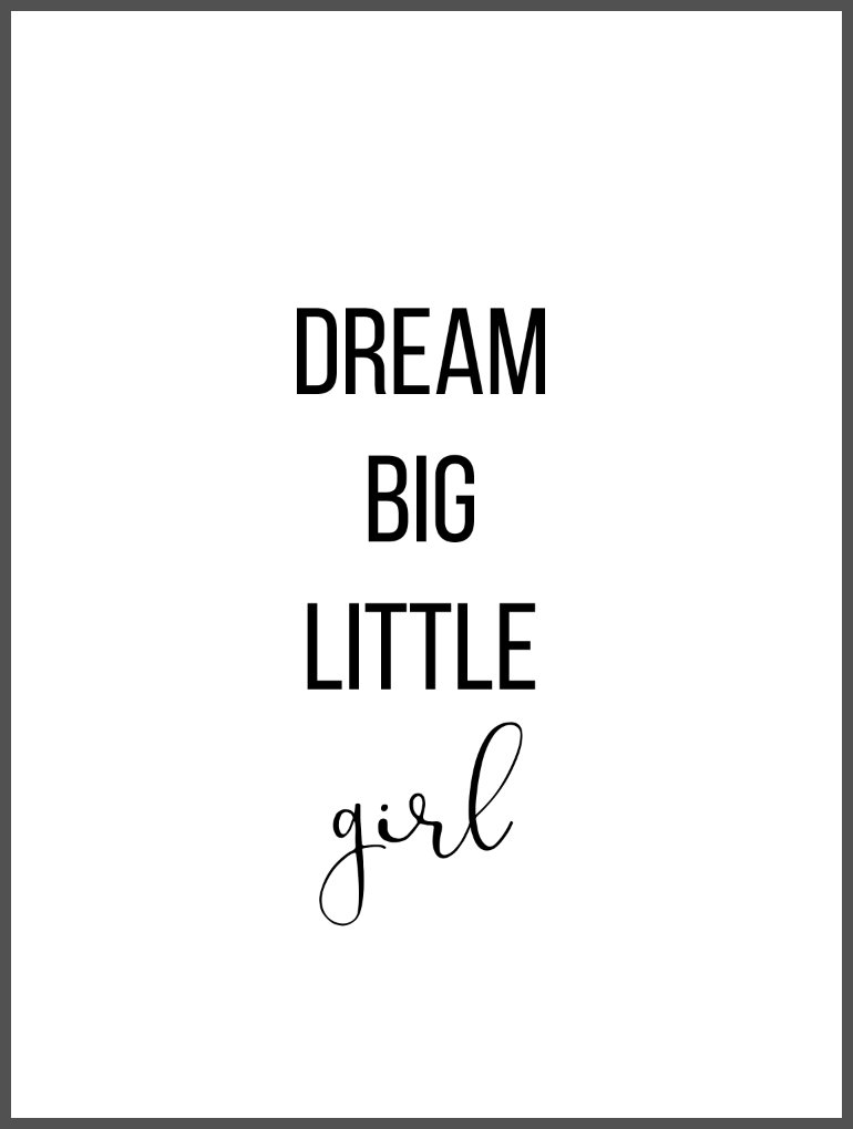Dream big little girl