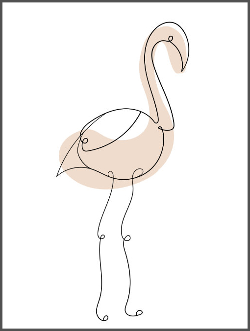 Flamingo i beige