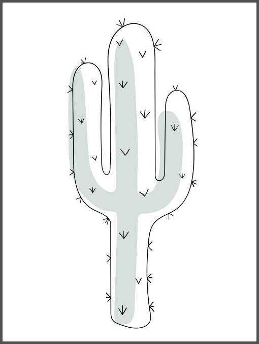 Kaktus - line art