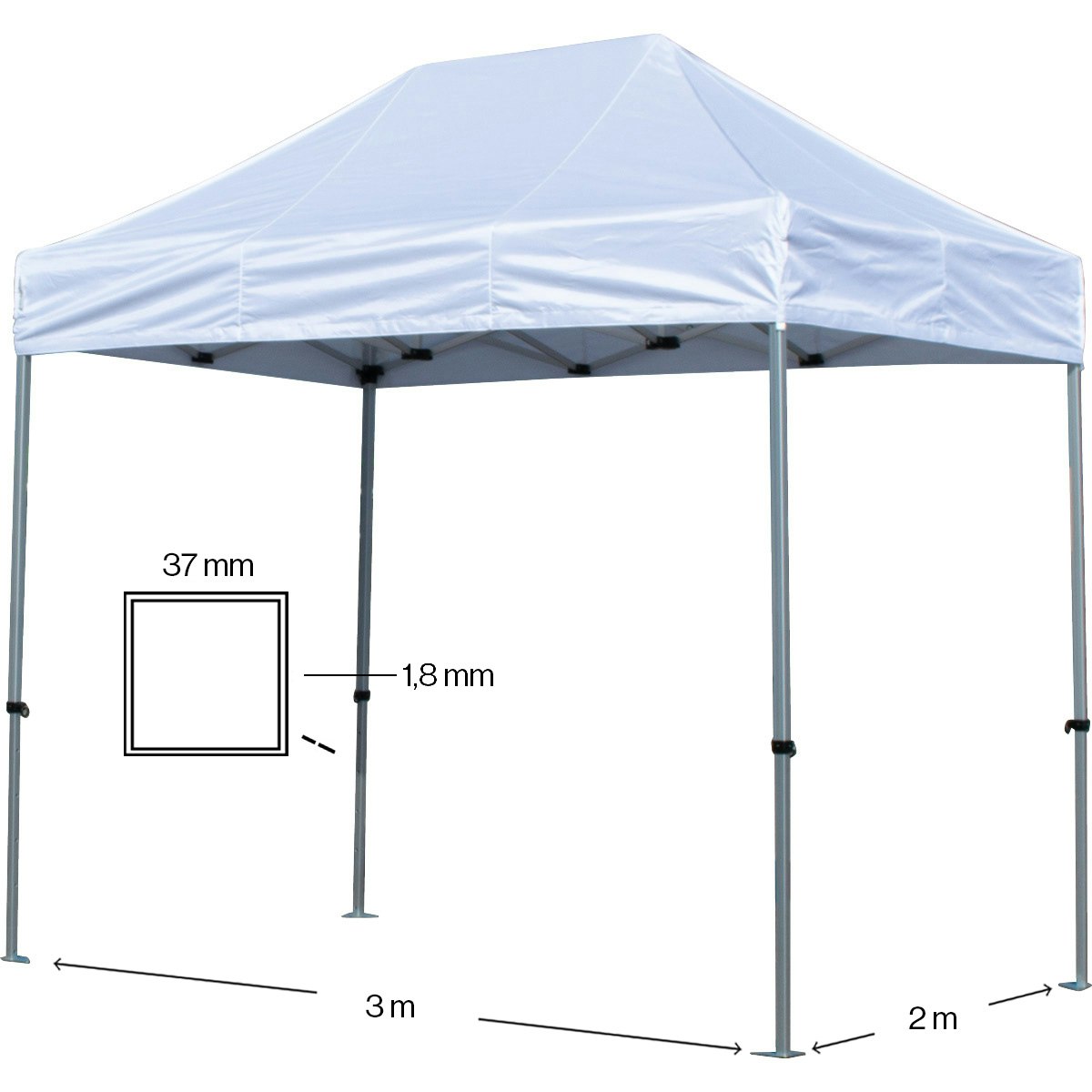 StandUp snabbtält Premium 2×3 m