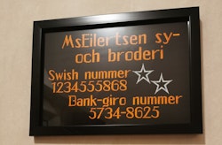Broderad företagsnamn mm