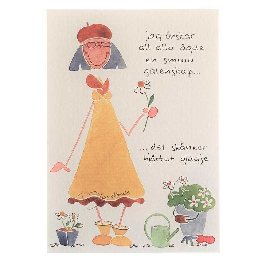Enkelkort med en av Tina Järdhults originalmålningar