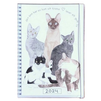Skrivkalender 2024 Katt, format A6