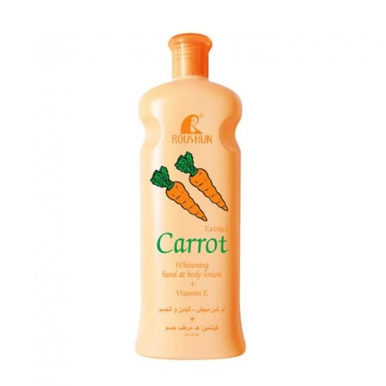 ROUSHUN carrot whitening nourish moisturizer hand body lotion vitamin E  Anti-Aging body cream 600 ml - Alhinditrd