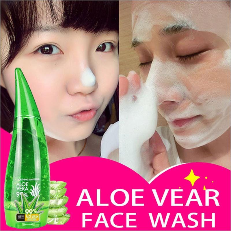99% Aloe Vera Gel Face Wash Moisturizer Anti Wrinkle Acne Treatment Skin  Care 120ml - Alhinditrd