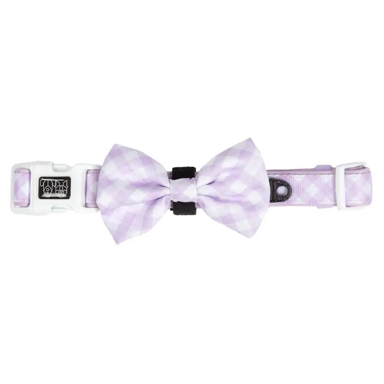 Big & Little Dogs Halsband med fluga Berry Gingham