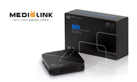 Medialink M9 IPTV ULTRA box 4K inbyggd WiFi 2,5 och 5 Ghz band USB3.0