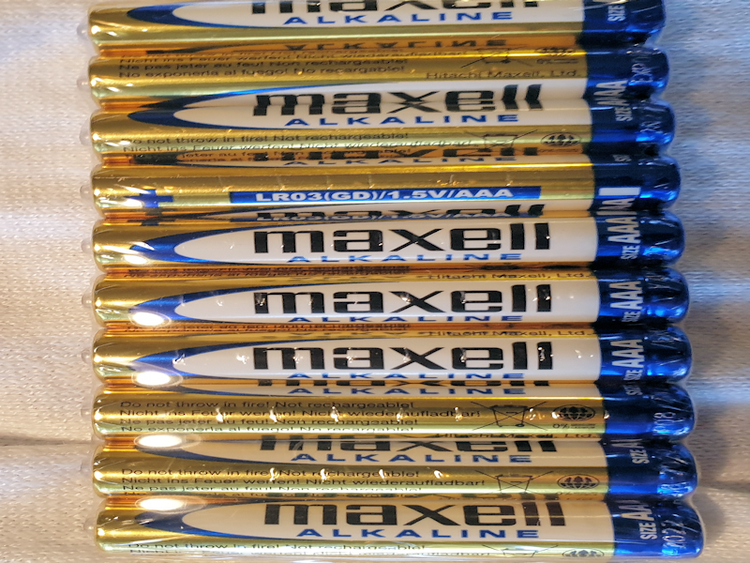 AAA Batterier 1,5V Maxell 10 Pack alkaline