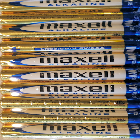 AAA Batterier 1,5V Maxell 10 Pack alkaline